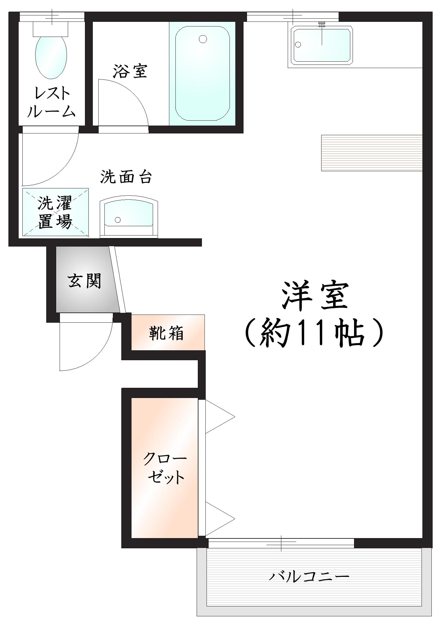 グレイス宇美(ワンルーム/2階)の間取り写真