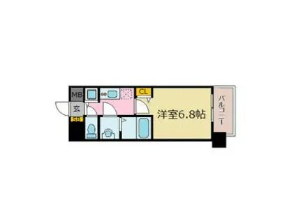 プレサンス名古屋STATIONフレア(1K/10階)の間取り写真