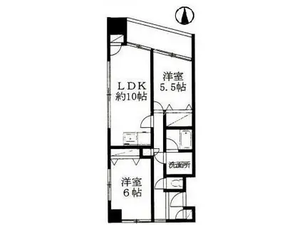 広尾ユタカタワーズ(2LDK/7階)の間取り写真