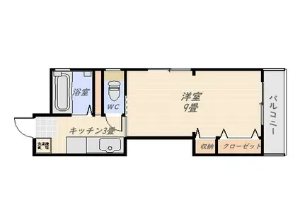 宮田ビル(1K/4階)の間取り写真