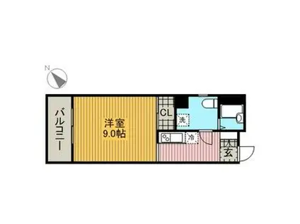 レディース徳川(ワンルーム/7階)の間取り写真