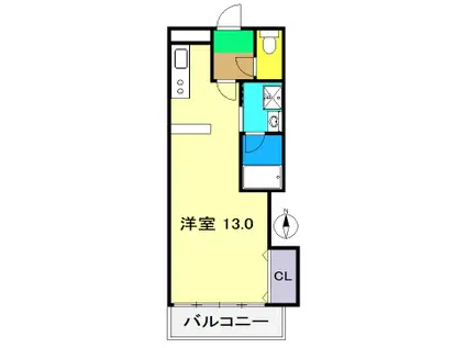 メゾン岡村(ワンルーム/3階)の間取り写真