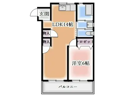 菊坂マンション(1LDK/4階)の間取り写真
