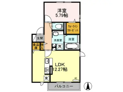 大岡山ハイム(1LDK/2階)の間取り写真