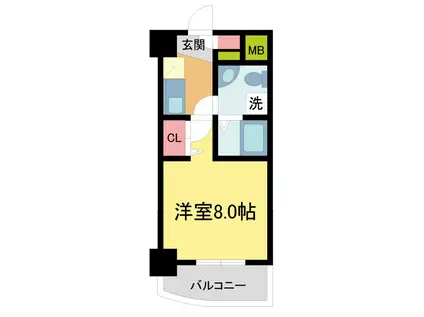 セレニテ甲子園I(1K/6階)の間取り写真