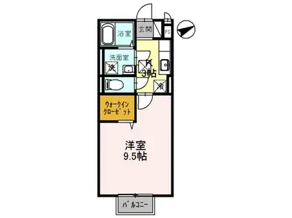 セジュールNAKAMURA(1K/1階)の間取り写真