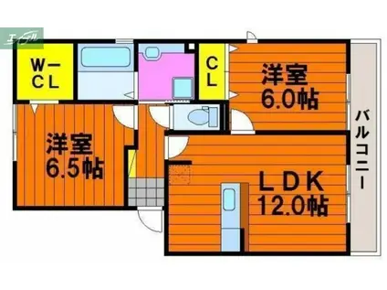 FOREST VALLEYIII B(2LDK/3階)の間取り写真