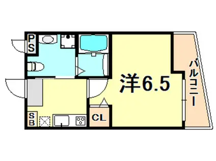 アルファ神戸元町(1K/6階)の間取り写真