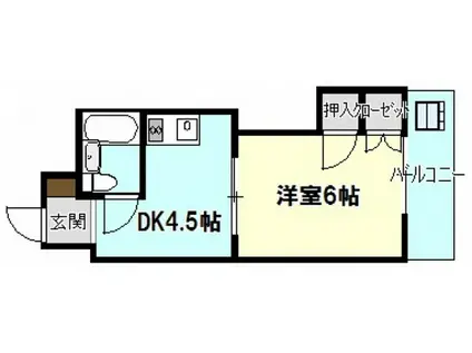 第二沖田ビル(1DK/5階)の間取り写真