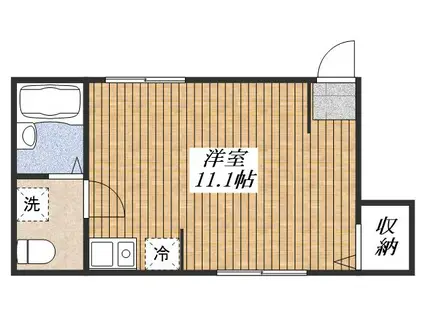 REVE拝島(ワンルーム/1階)の間取り写真