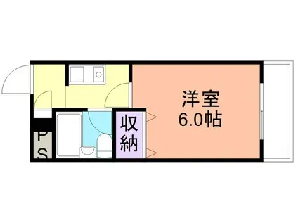 リバティハイツ美園(1K/3階)の間取り写真