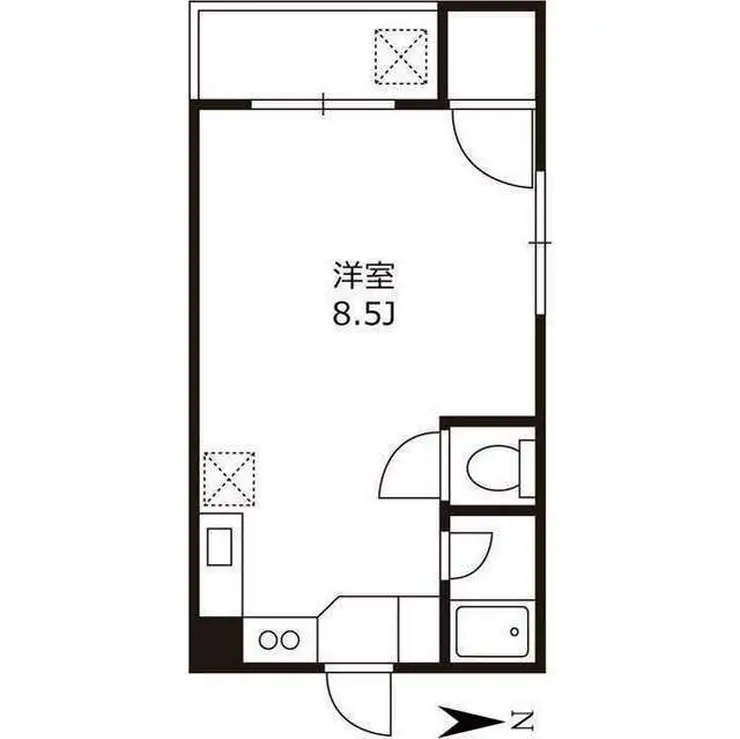 第二清水ハイツ 3階階 間取り