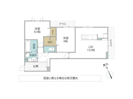 DS LIEN B B号地(2LDK/1階)の間取り写真