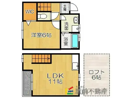 ナナプリンセスII(1LDK/1階)の間取り写真