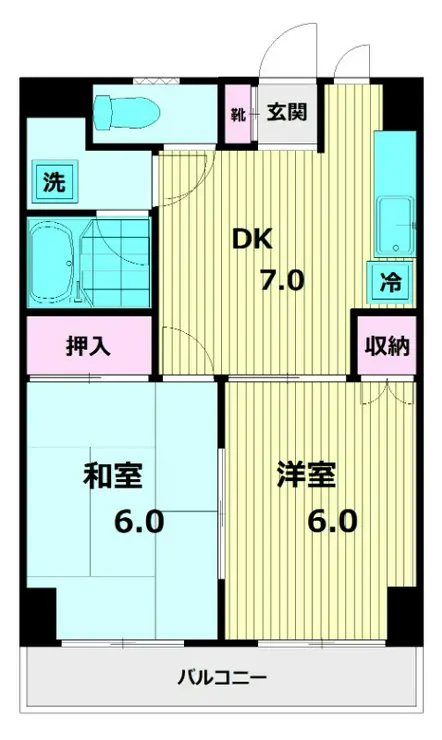 サンライズ野口 1階階 間取り