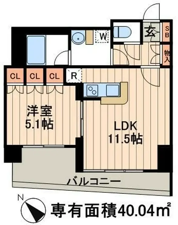 日本橋ファーストレジデンス 5階階 間取り