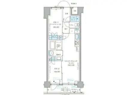 パークアクシス文京本郷(2LDK/7階)の間取り写真