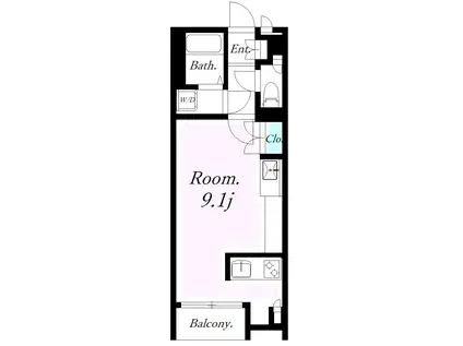 レオネクストレジデンス川崎(ワンルーム/3階)の間取り写真