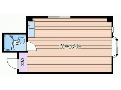 大宝北天満ロイヤルハイツ(ワンルーム/3階)の間取り写真