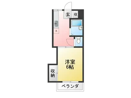 キザワコーポ(1K/3階)の間取り写真