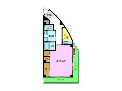 メゾンアルカディア金剛(1K/3階)の間取り写真