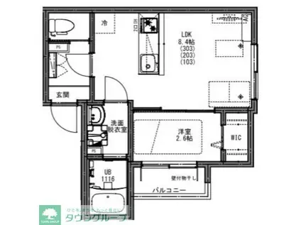 KEIAI RESIDENCE 八潮(1LDK/2階)の間取り写真