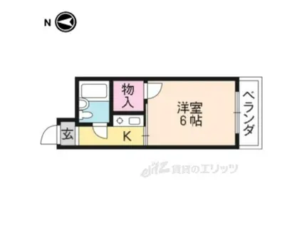 メゾン紫野(1K/2階)の間取り写真