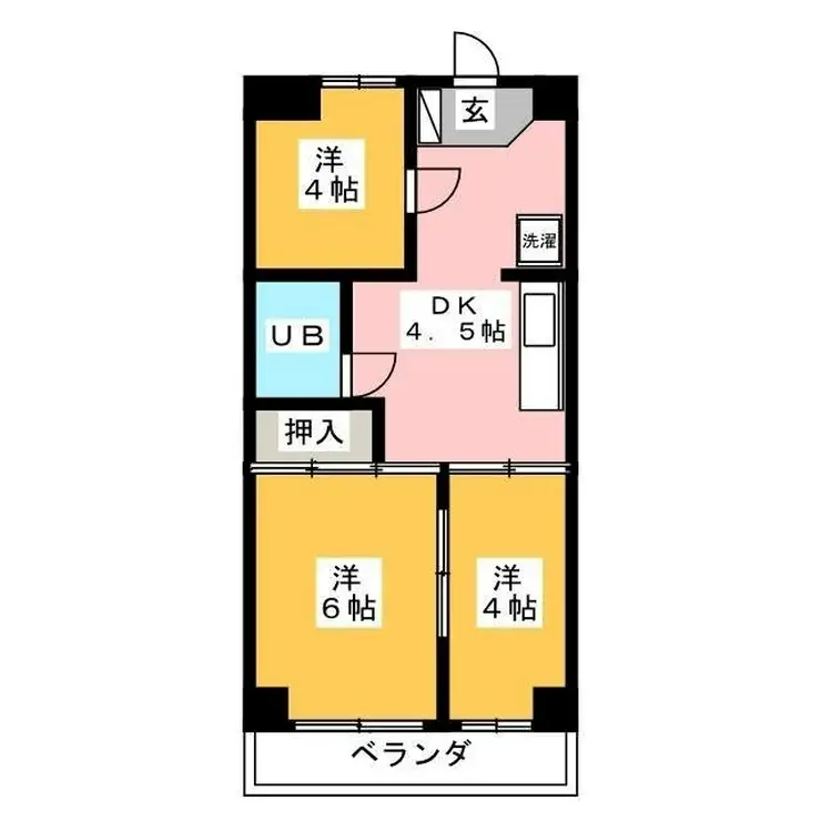 ル・グラン川越 3階階 間取り