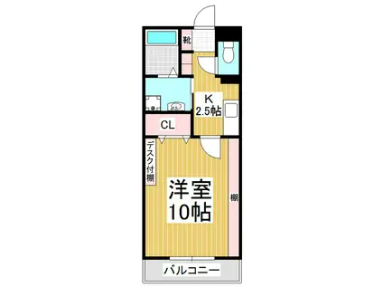 プリベールヤマギシ III(1K/1階)の間取り写真