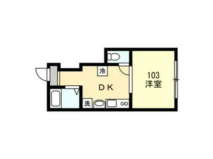 グリーンテラスMACHIDA(1DK/1階)の間取り写真