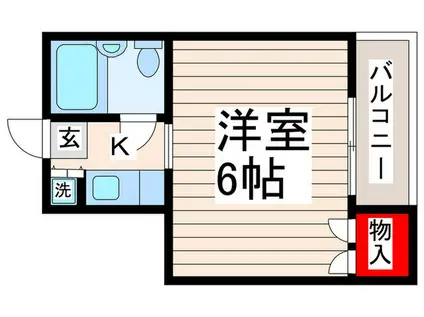 大和ハイツ(1K/1階)の間取り写真