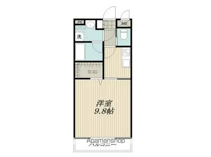 セレクトV(1K/3階)の間取り写真