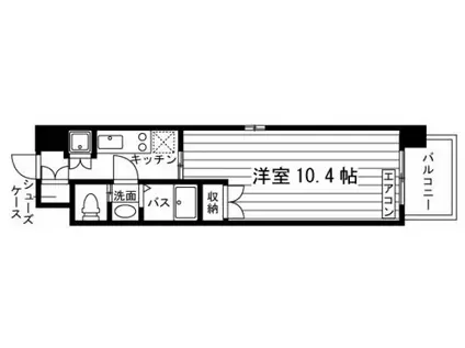 フォレスタ川崎医大西(1K/5階)の間取り写真