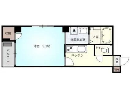 キクヤビルディング(1K/4階)の間取り写真