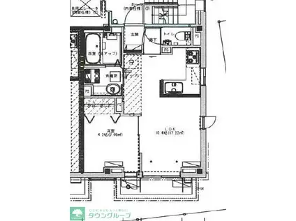 JOS RESIDENCE 高田馬場(1LDK/2階)の間取り写真