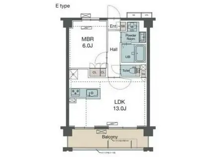 ラグゼナ和光(1LDK/2階)の間取り写真