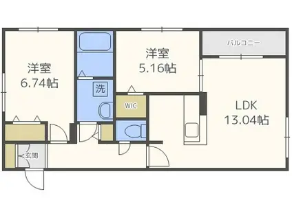 神宮前の杜レジデンス(2LDK/3階)の間取り写真