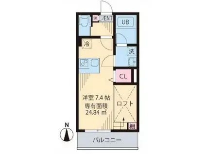 プチ・ハウス大久保(ワンルーム/3階)の間取り写真