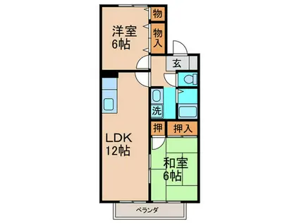 リオ・グランデ・M(2LDK/2階)の間取り写真
