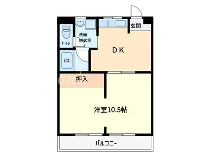 洋久屋レジデンス(2DK/4階)の間取り写真