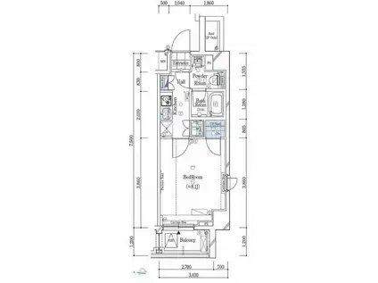 ガリシア森下エストゥディオ(1K/5階)の間取り写真