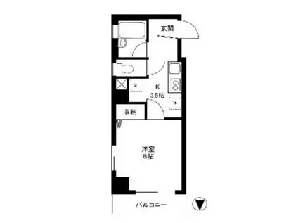 ECLUSE(1K/2階)の間取り写真