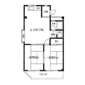 第2リバーサイド清水(2LDK/1階)の間取り写真