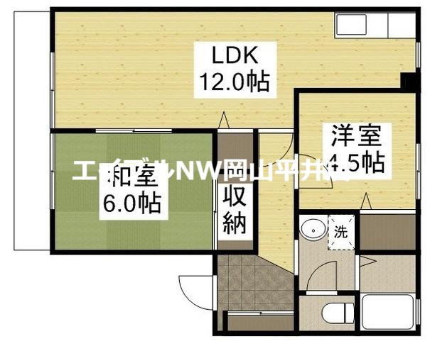 ディアスハート95(2LDK/1階)の間取り写真