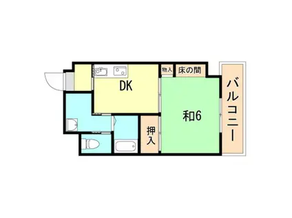 エフアール板宿(1DK/3階)の間取り写真