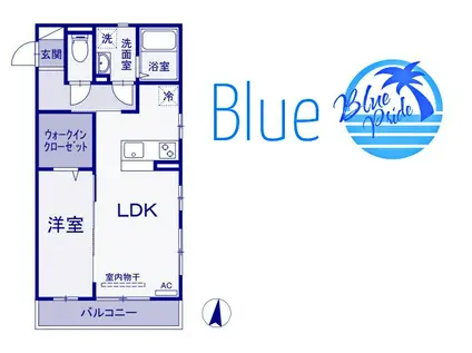 マレアガーデン新横浜A(1LDK/2階)の間取り写真