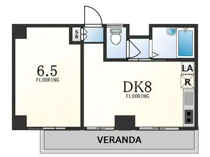 三澤ビル(1LDK/4階)の間取り写真