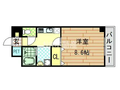 パドラ・Y(1K/3階)の間取り写真