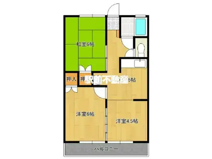 シティハイムコスモス(3DK/2階)の間取り写真