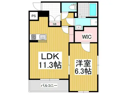 ラ・リジエール村井(1LDK/2階)の間取り写真